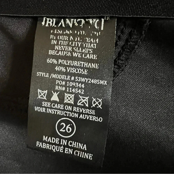 Blank NYC Faux Leather Pull On Black Leggings Size 26 - Picture 8 of 9